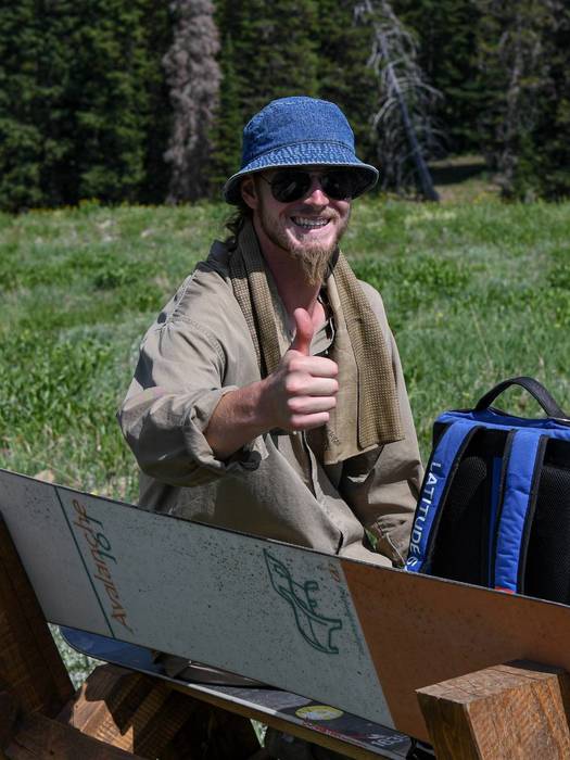 Disc golfer at Brighton Resort in Utah