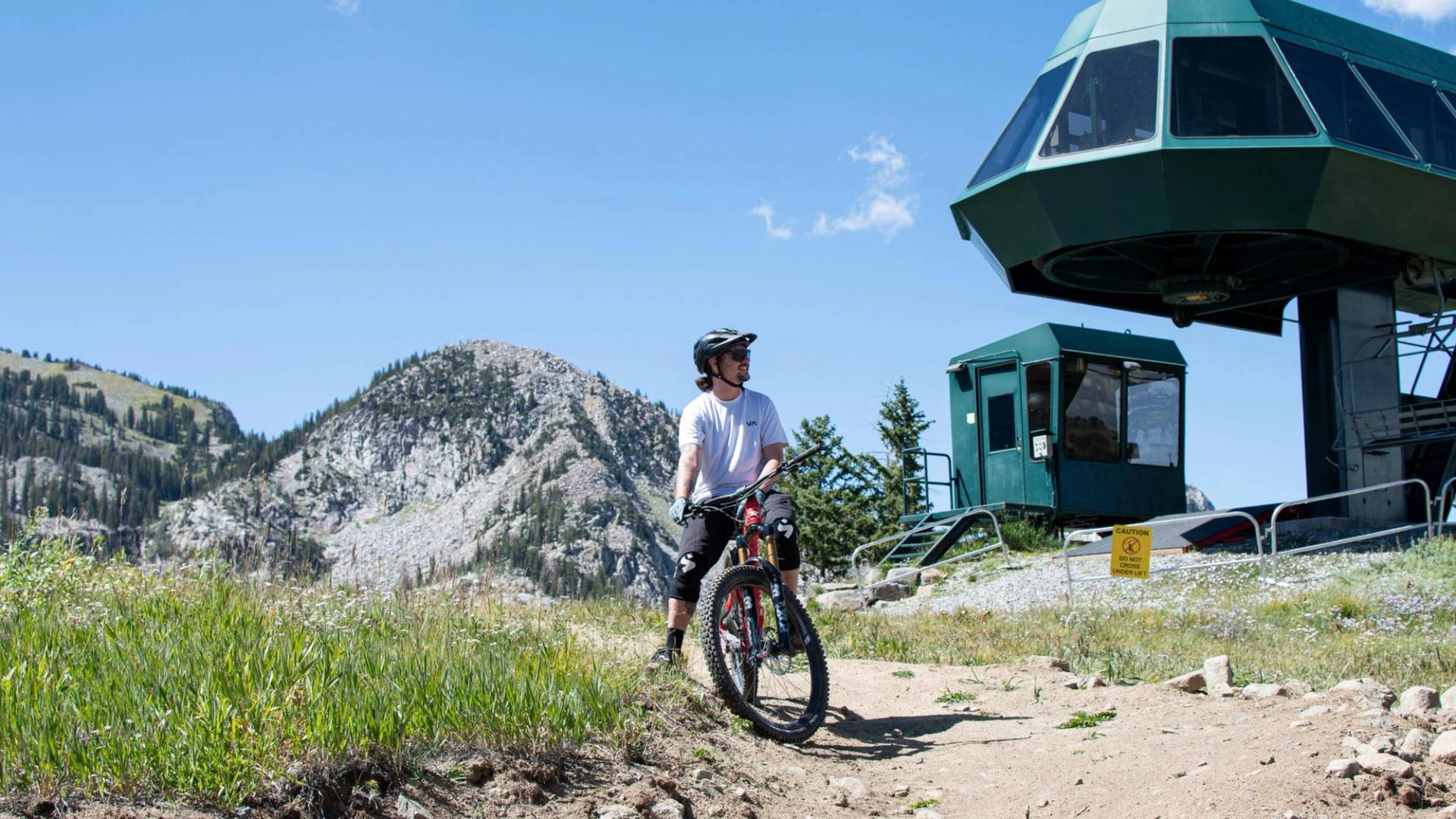 Mountain biker in the summer at Brighton Resort