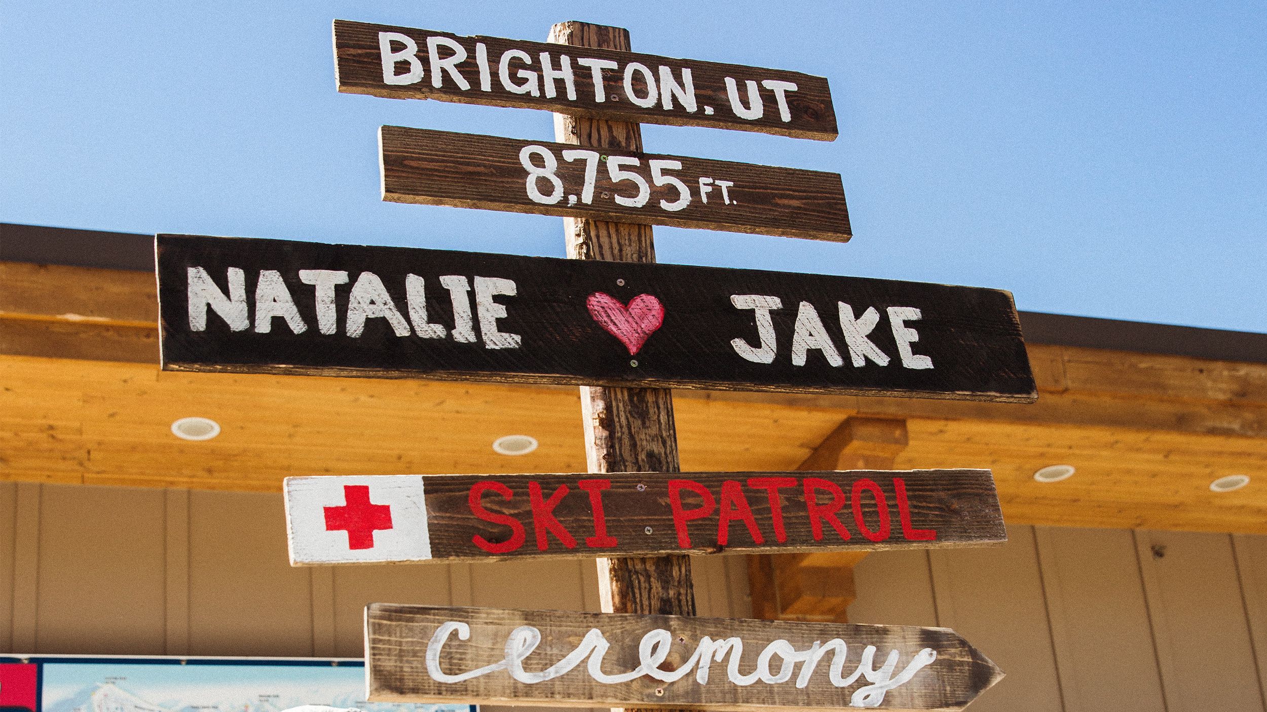 Wedding decor outside the Milly Chalet