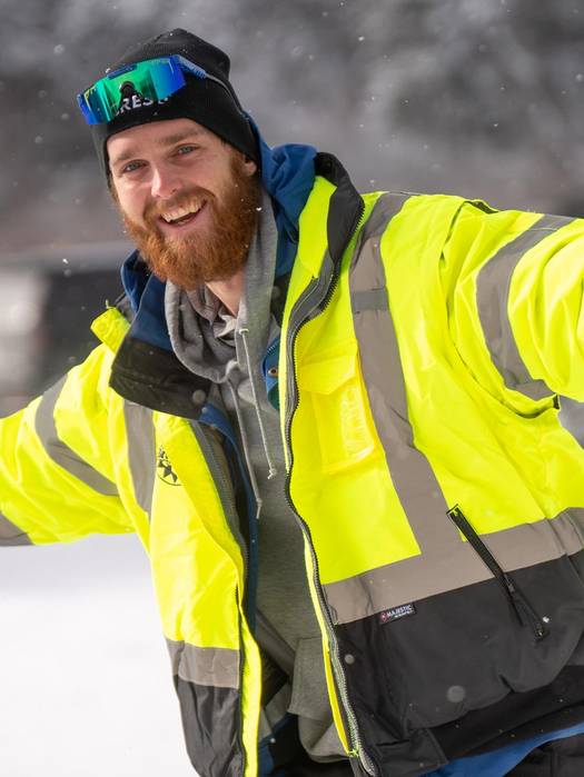 Brighton Ski Resort parking attendant on Opening Day