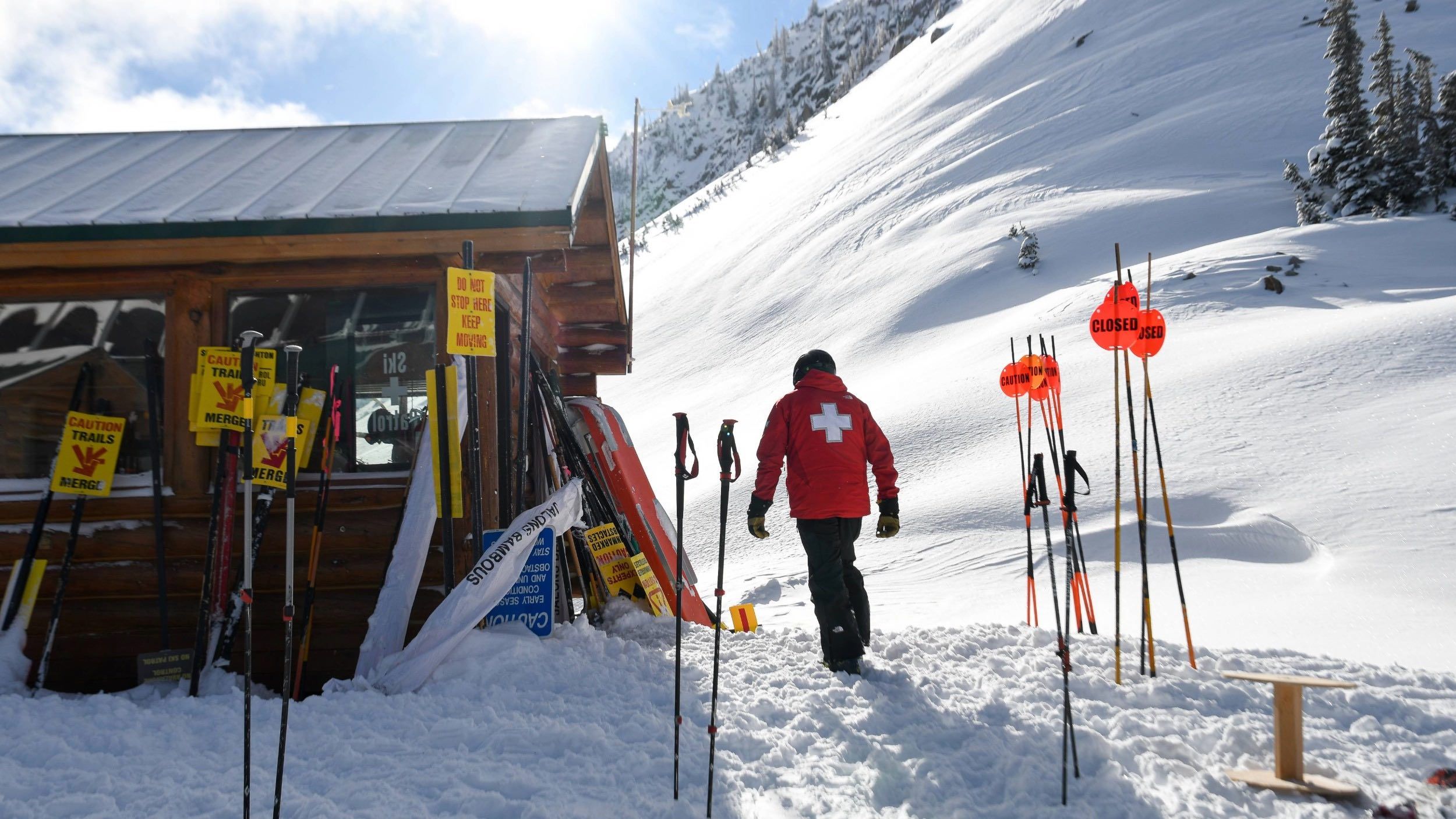 Brighton Ski Patrol on the top of Milly Express