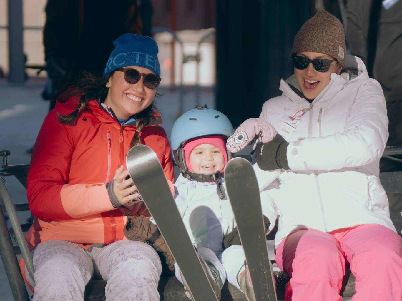 Kid on chairlift at Brighton Resort