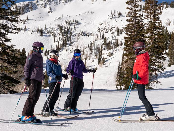 Adult group lesson at Brighton Ski Resort