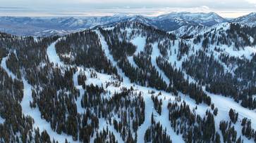 Drone view of Snake Creek at twilight