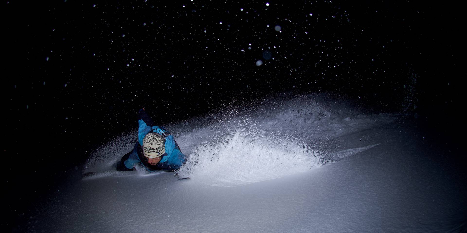 Night riding powder runs