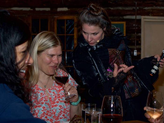 Group of friends at the Murder on the Mountain event at Brighton Resort