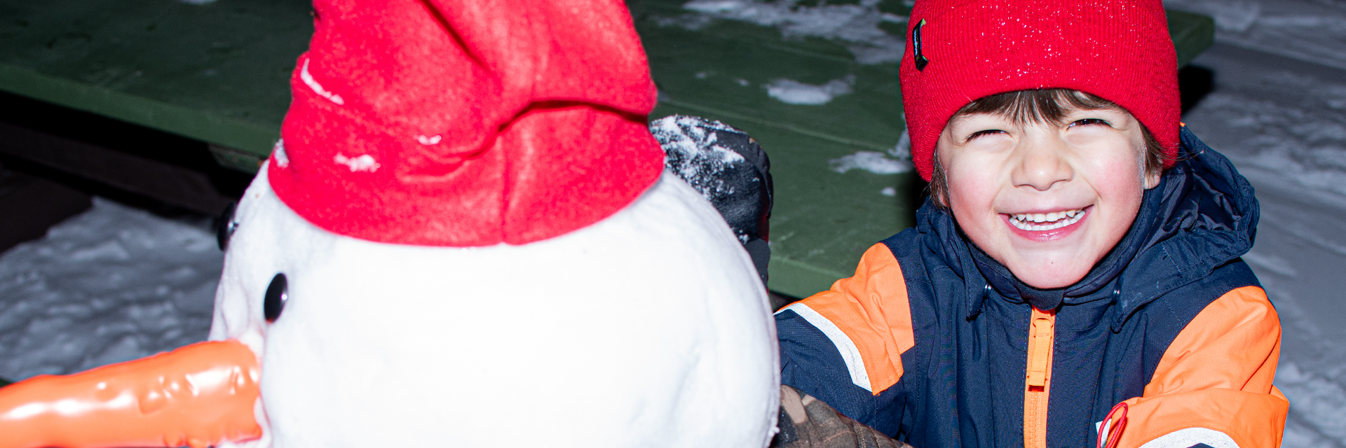 Santa sitting with kids on the chairlift