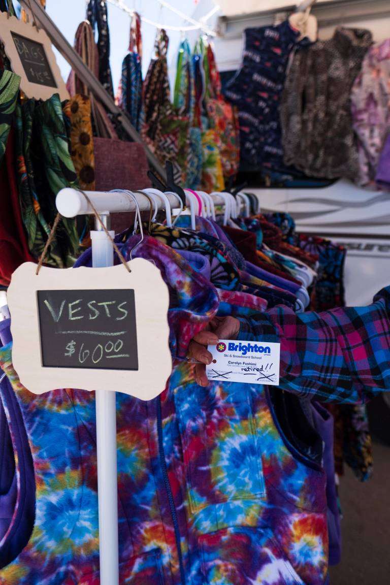 Vender selling clothes at the BCC Flea Market at Brighton Resort