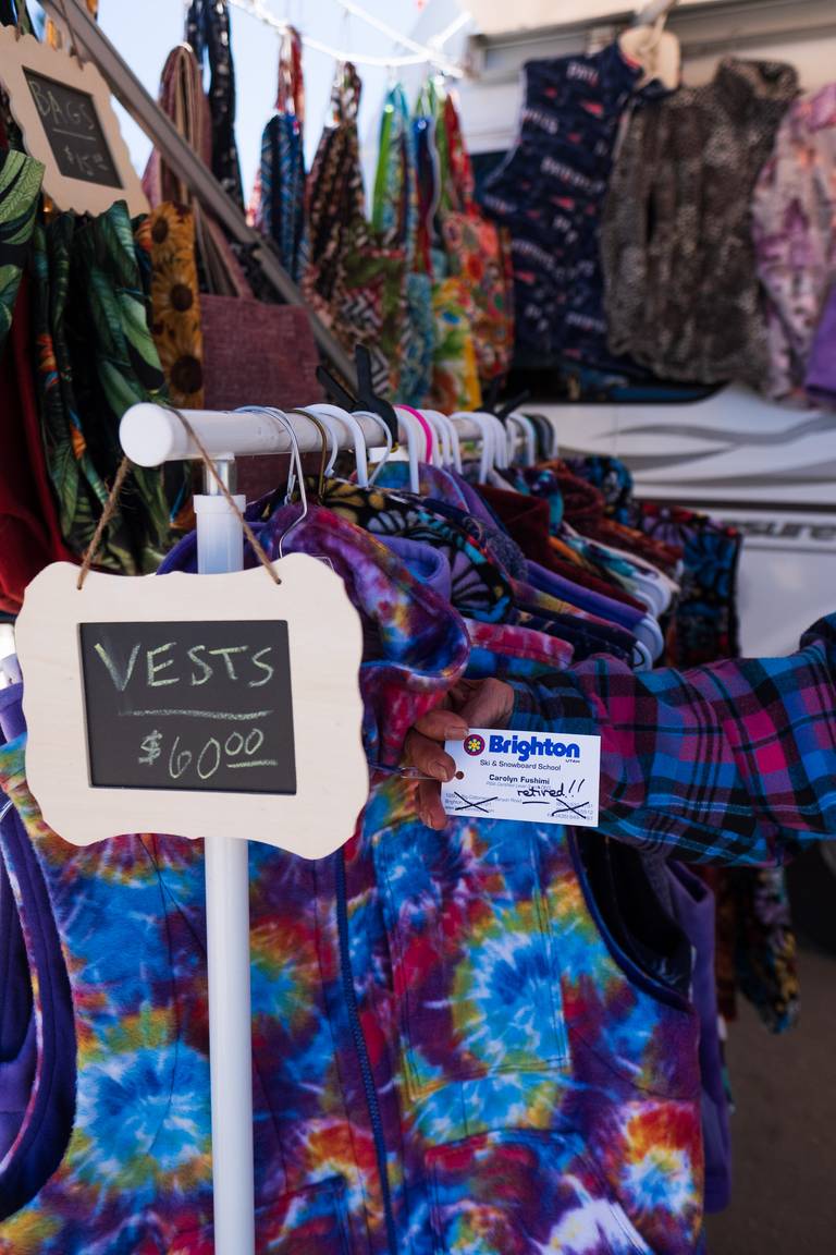 Vender selling clothes at the BCC Flea Market at Brighton Resort