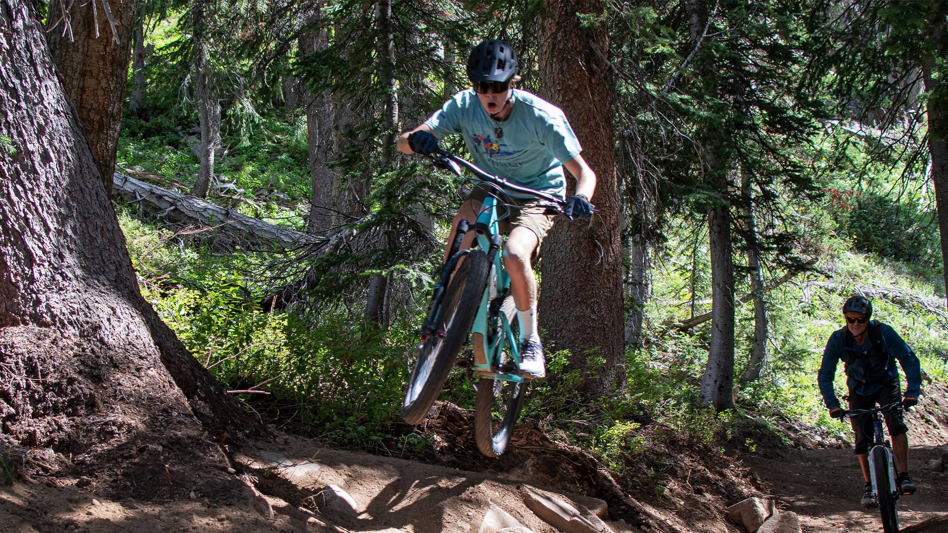 Kid in Brighton mountain bike lesson in Utah