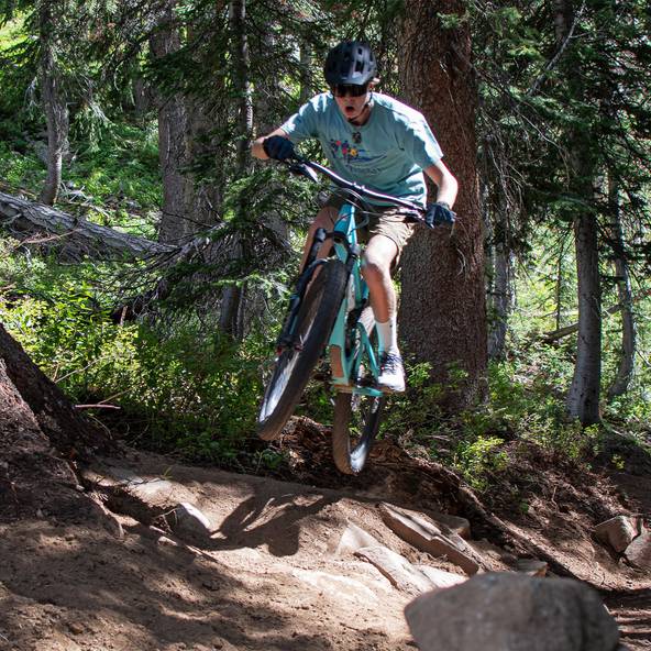 Mountain biking at Brighton Resort in the summer