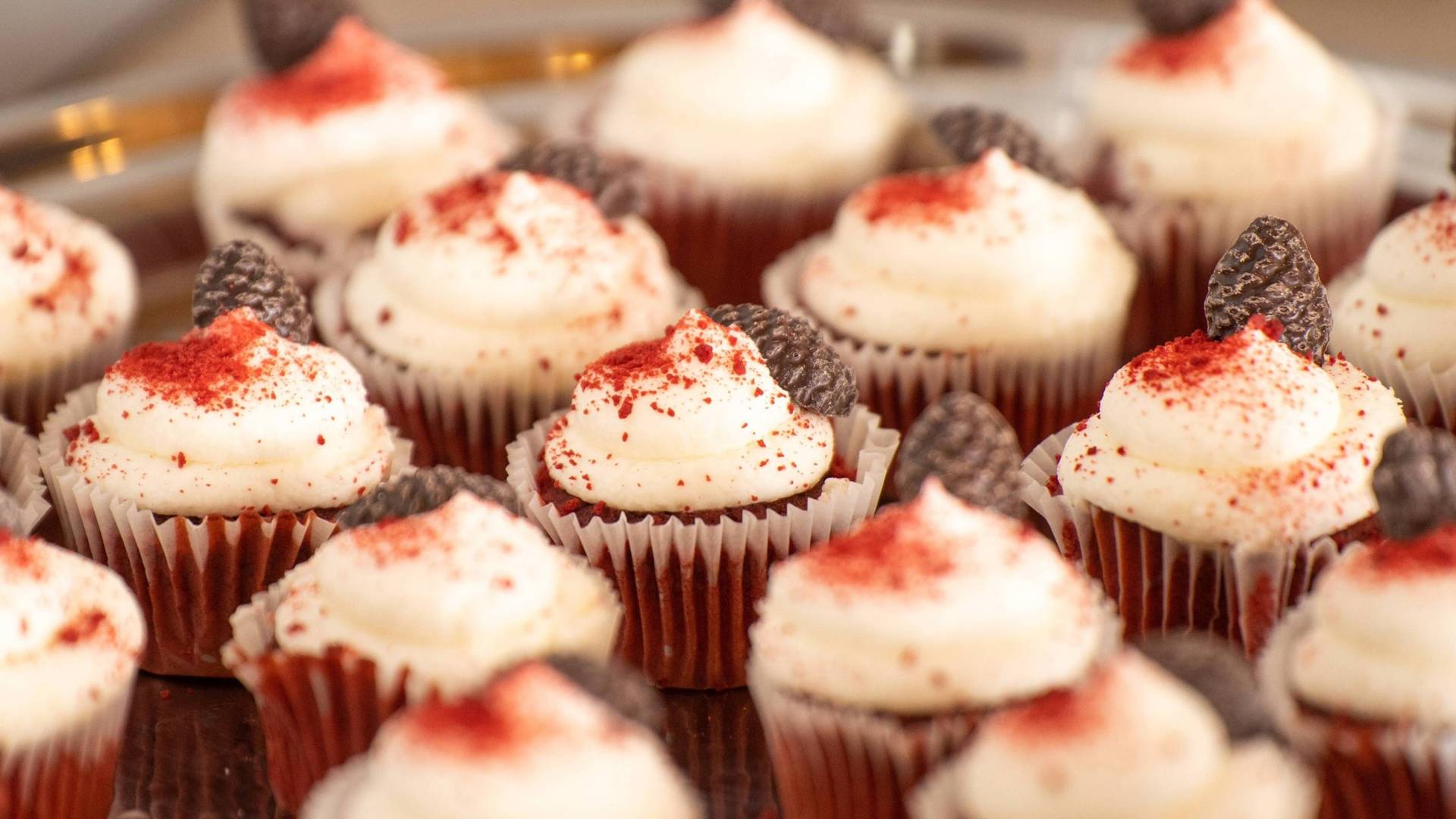 Cupcakes at Thanksgiving dinner at the Milly Chalet in Brighton Utah