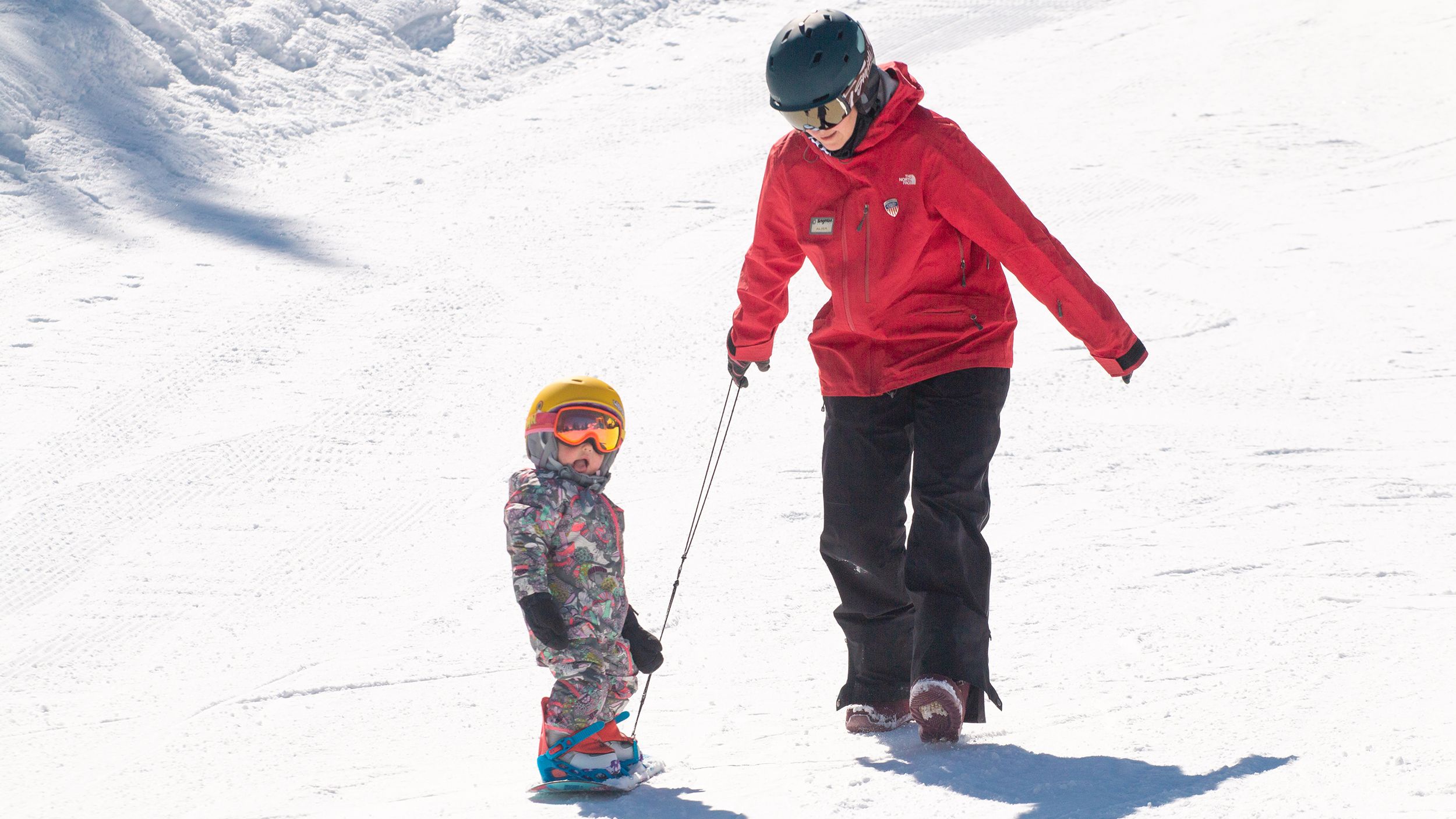 Kid in private ski lesson at Brighton Resort