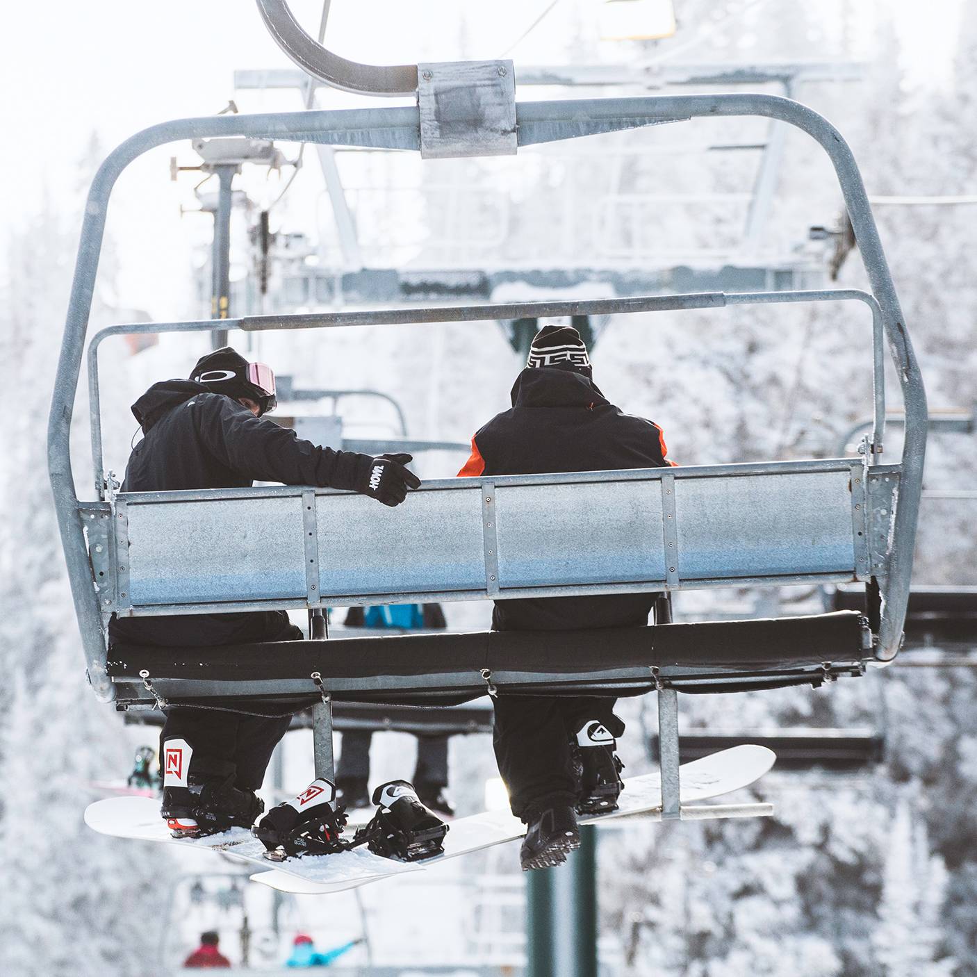 Happy snowboarders at Brighton Resort