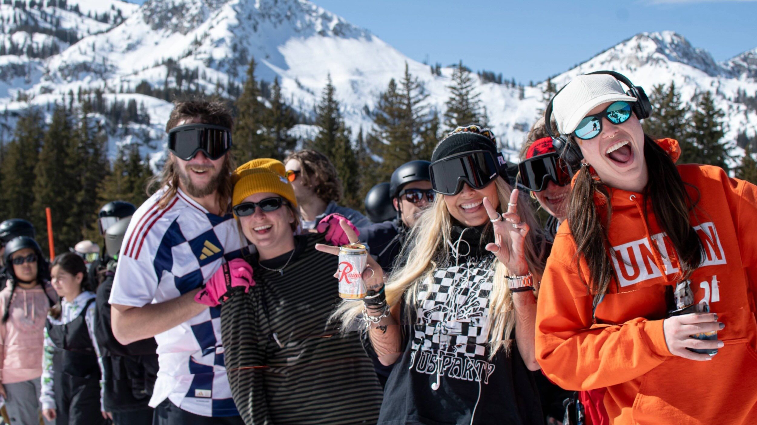 Group of friends at an event at Brighton Ski Resort