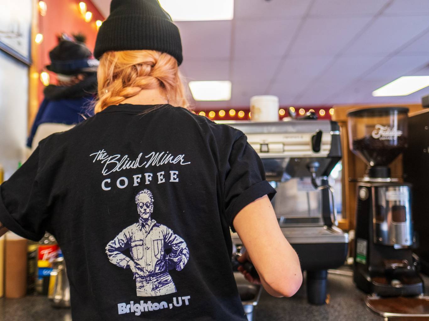 Coffee barista a the Blind Miner