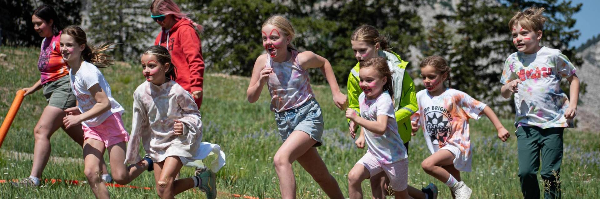 Kids playing in the summer time at Brighton