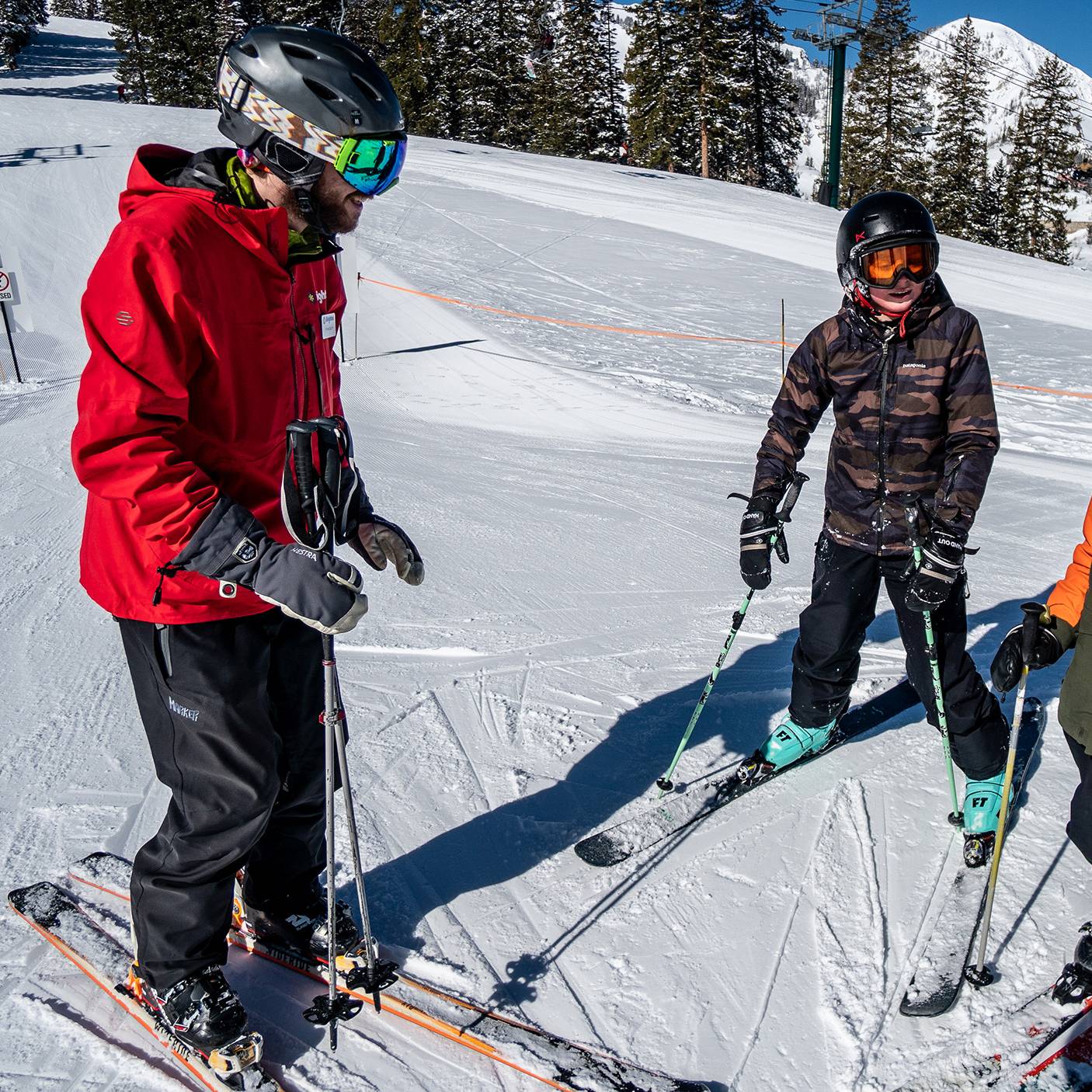 Kids during Brighton Ski School lesson in Utah