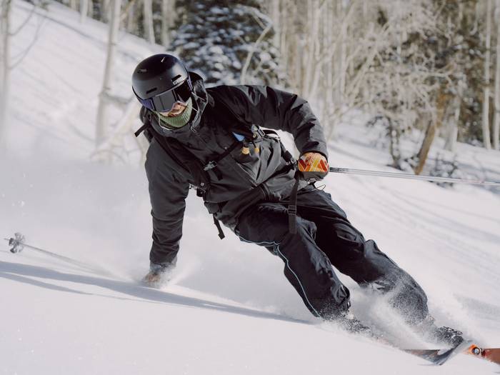 Skier on a sunny day