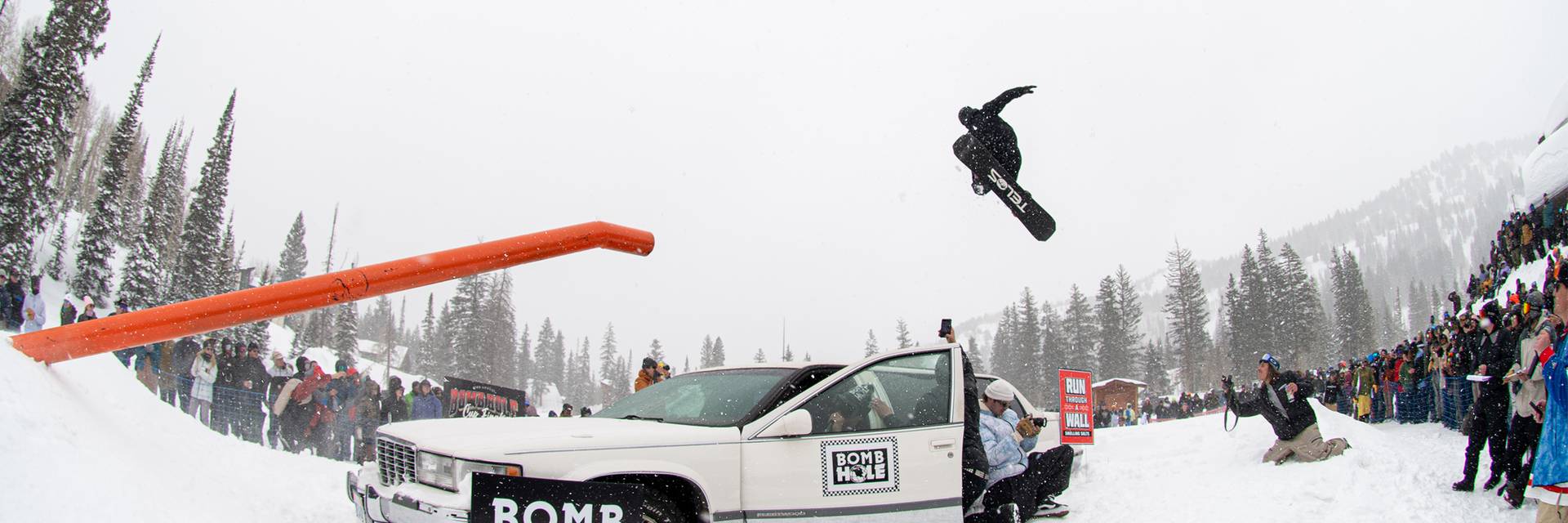 Snowboarder at The Bomb Hole Cup