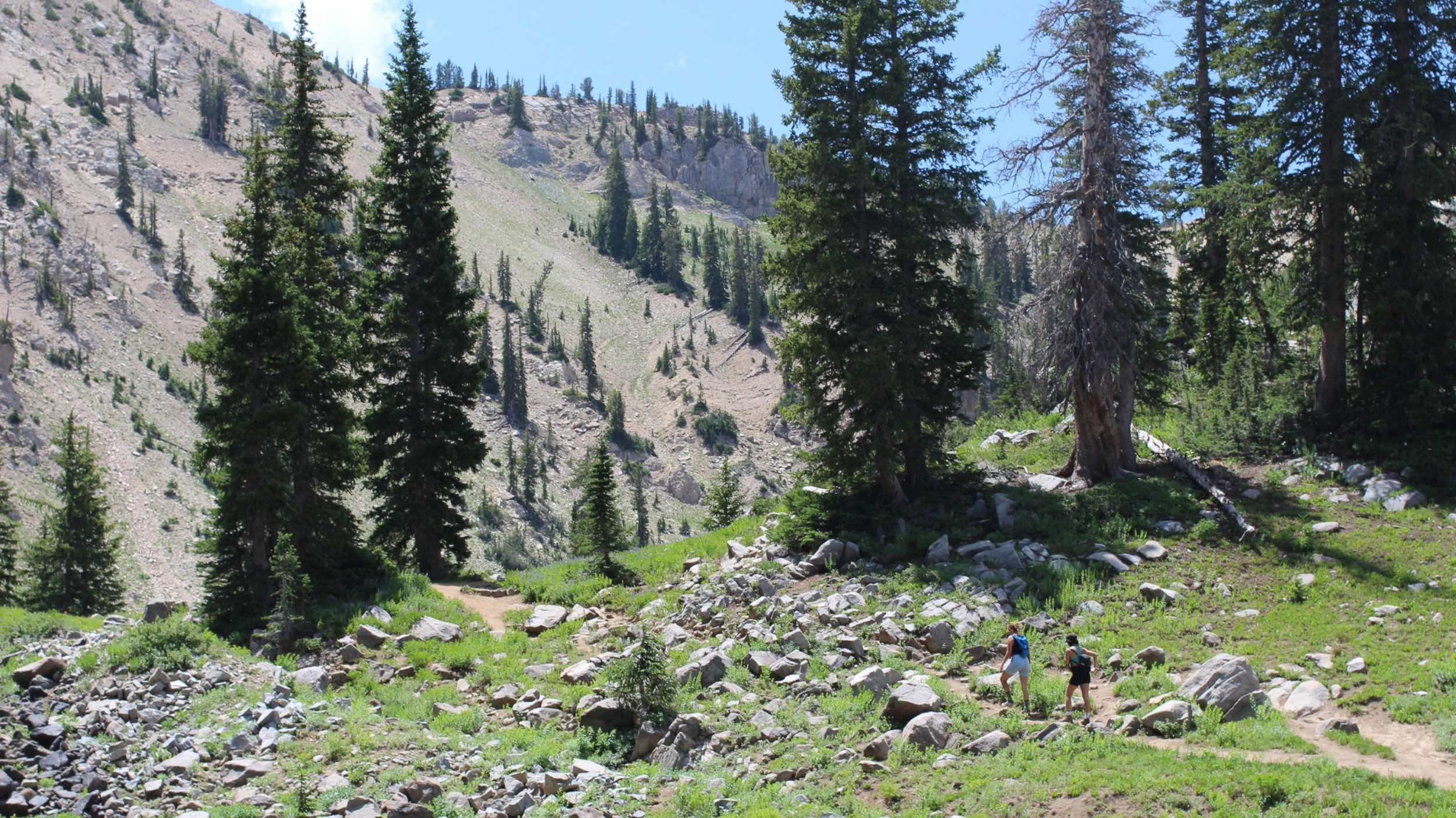 Hike to Lake Catherine at Brighton Resort in the summer time