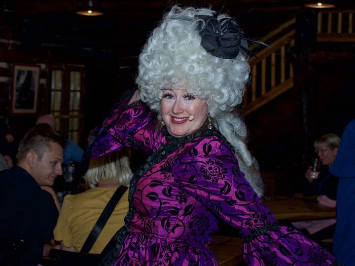 Actor in the Murder on the Mountain dinner at Brighton Resort