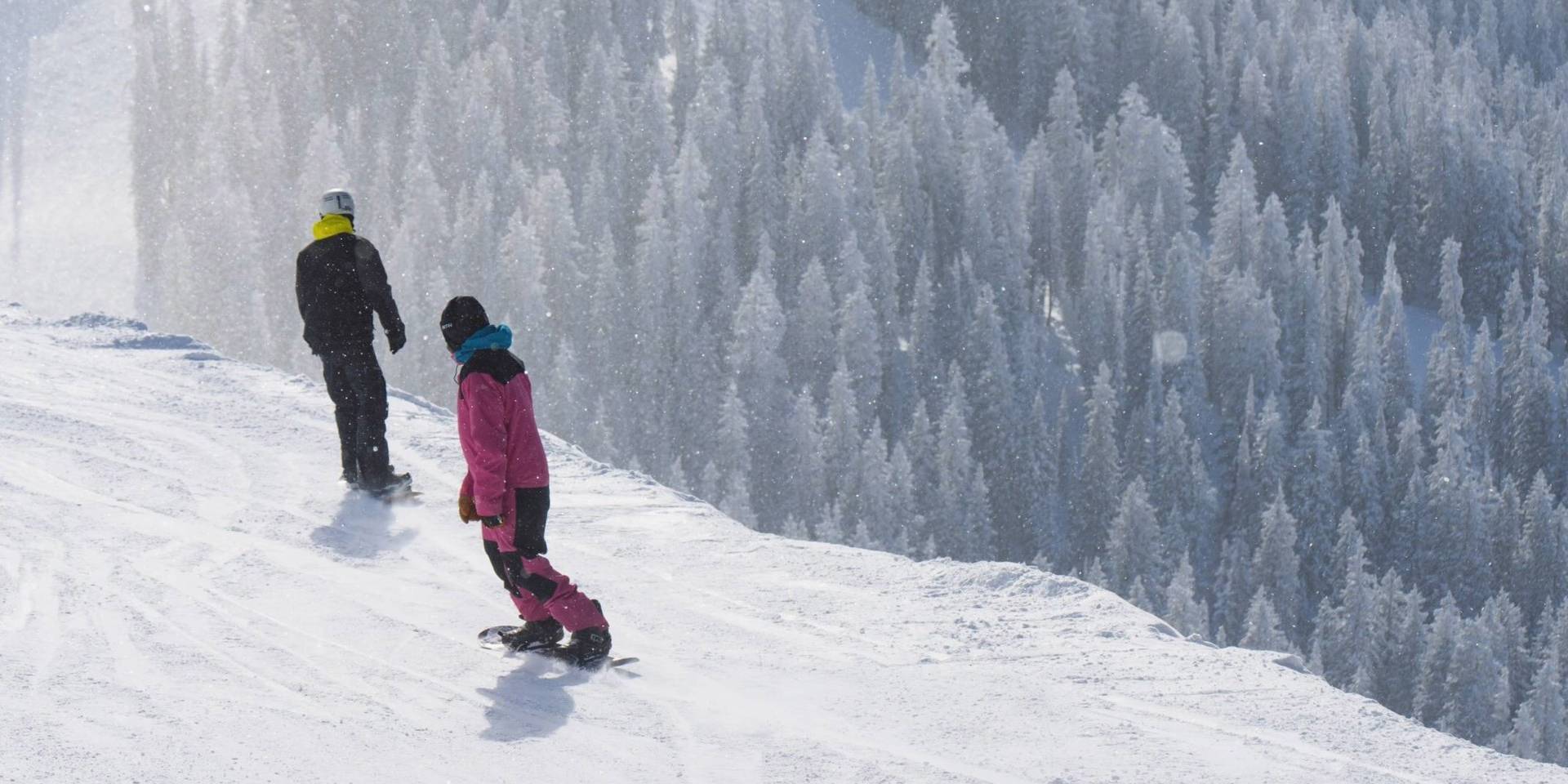 Scenic snowboarding at Brighton Resort