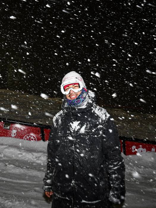 Night time snow storm at Brighton Resort