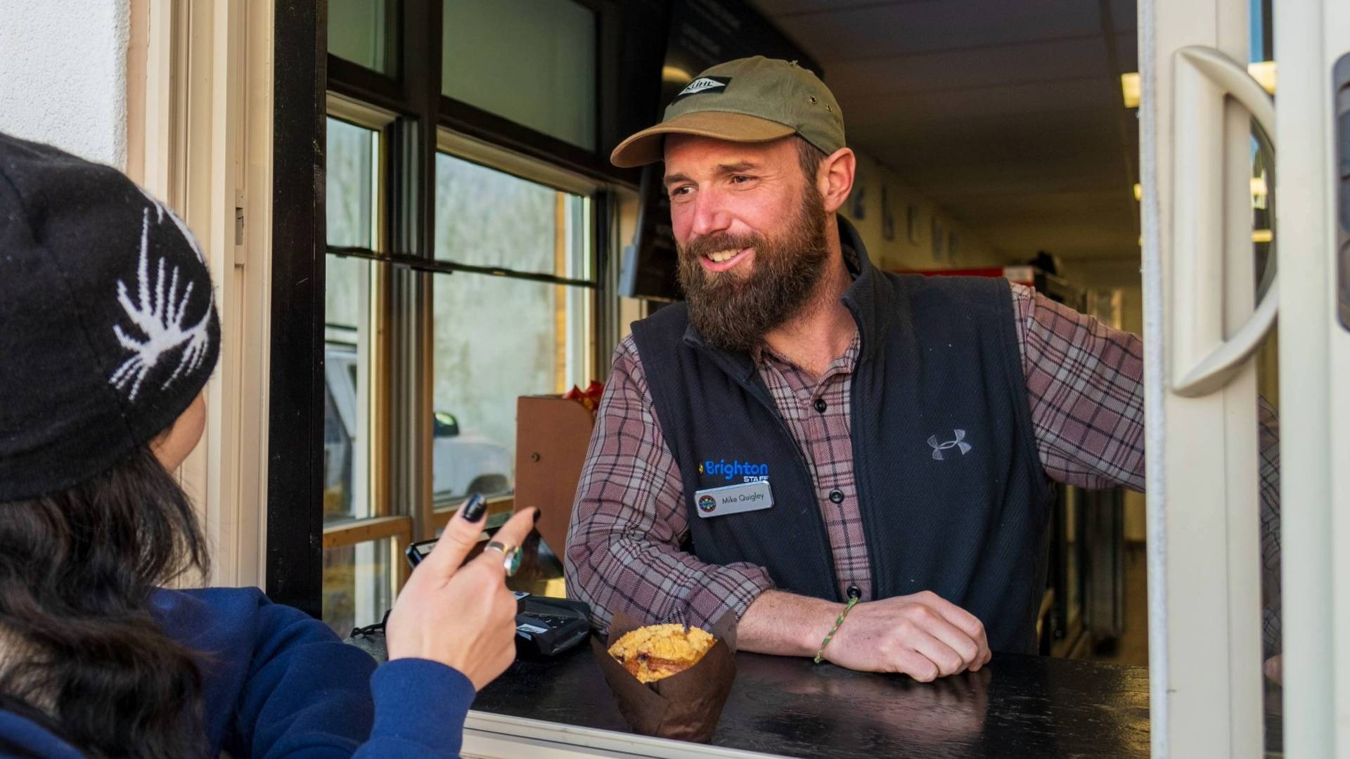 Ordering food at the Blind Miner at Brighton Resort