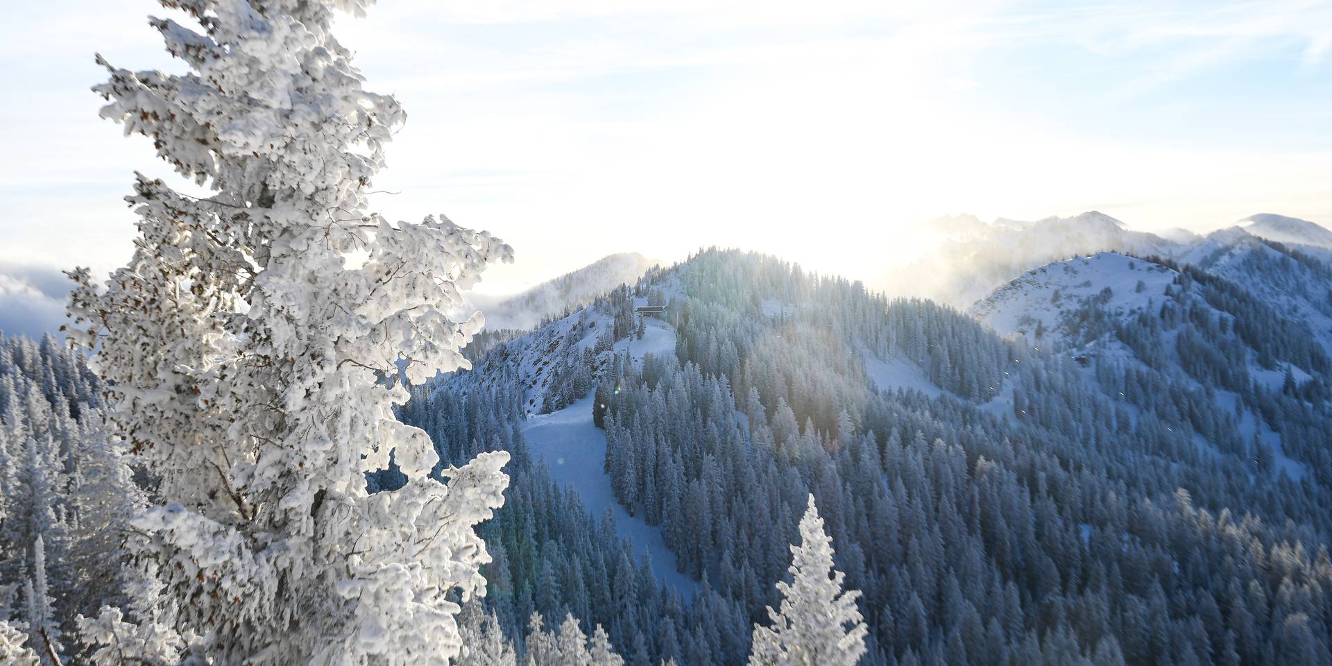 Landscape sunrise view at Brighton Ski Resort