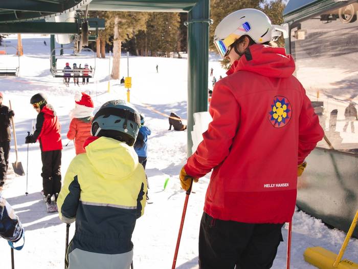 Kids group lesson at Brighton Ski Resort