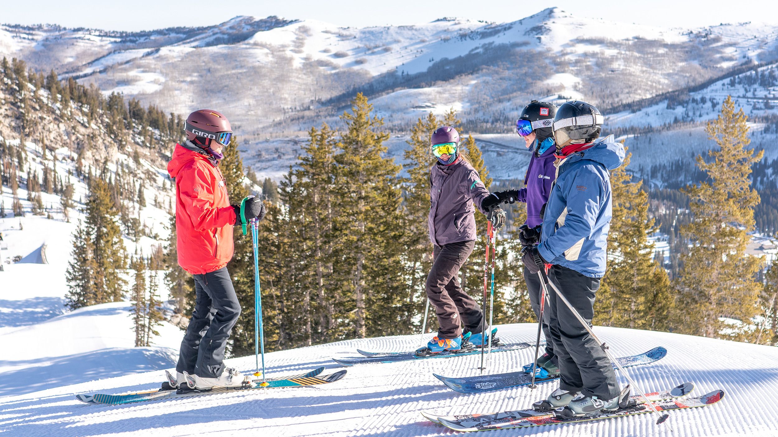 Brighton ski school instructor during lesson