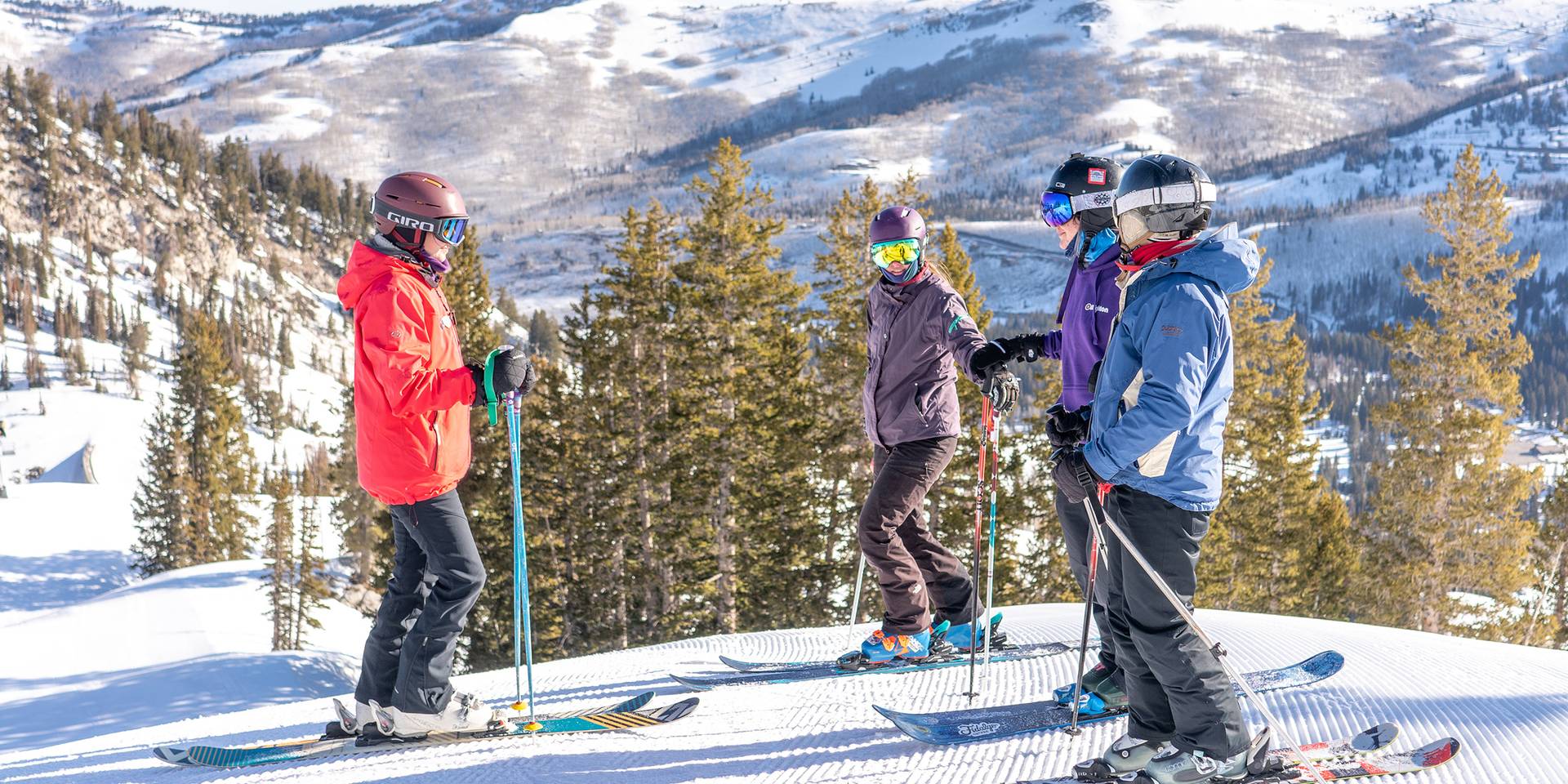 Brighton ski school instructor during lesson