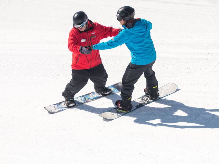 Private snowboard instruction at Brighton Resort