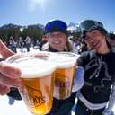 Friends drinking beer at the Sidewinder at Brighton Resort