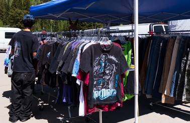 Vender selling at the BCC Flea Market at Brighton Resort in the summer in Utah