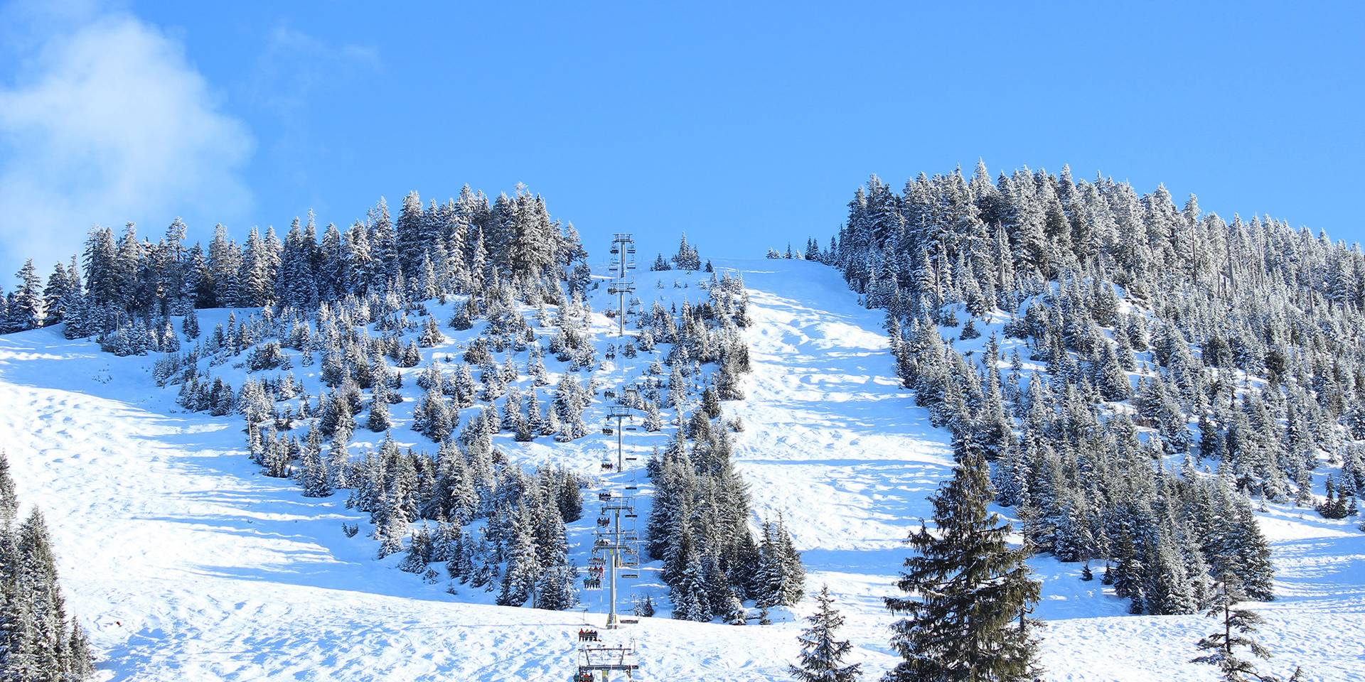 The view of the Howe Sound on a sunny day.