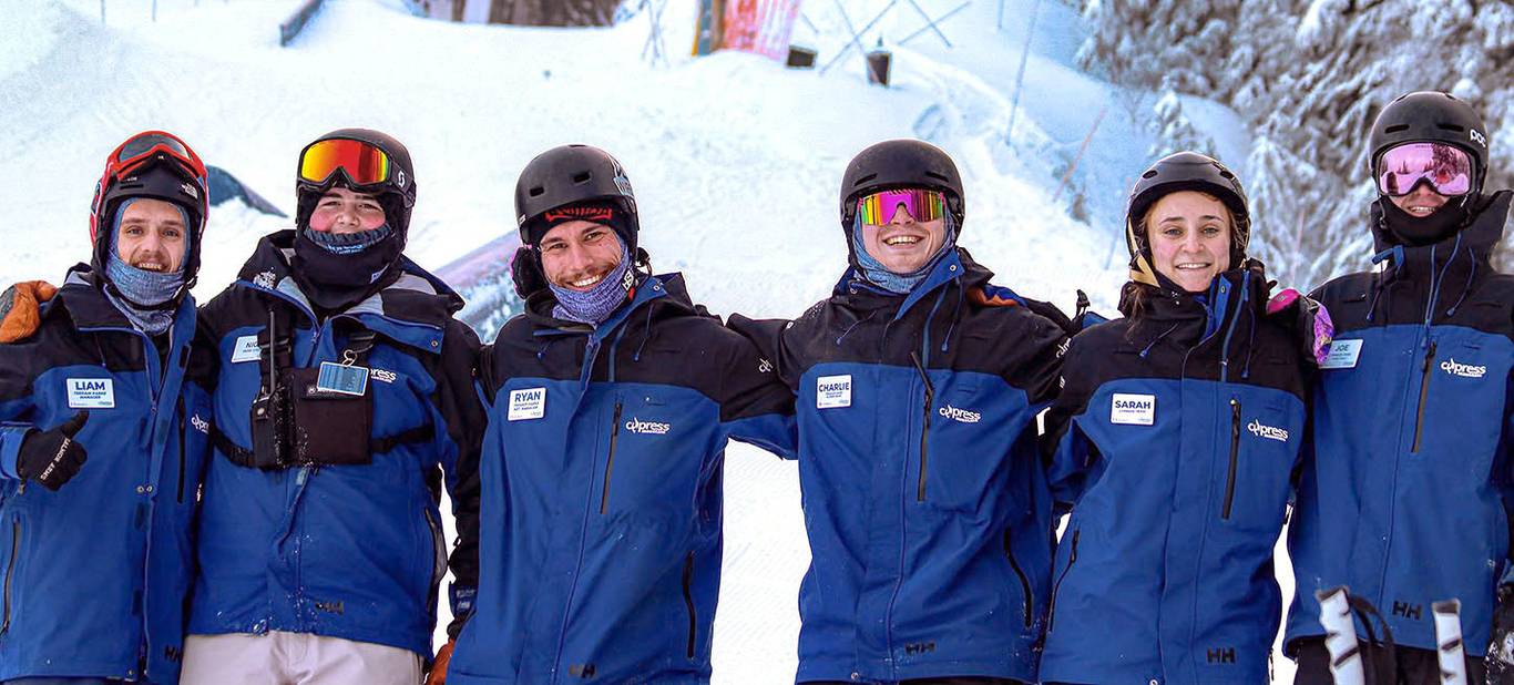 Terrain Parks staff posing for a picture.
