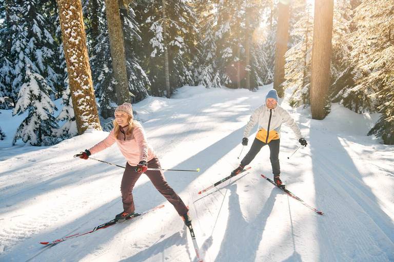 Cross country skate skiers