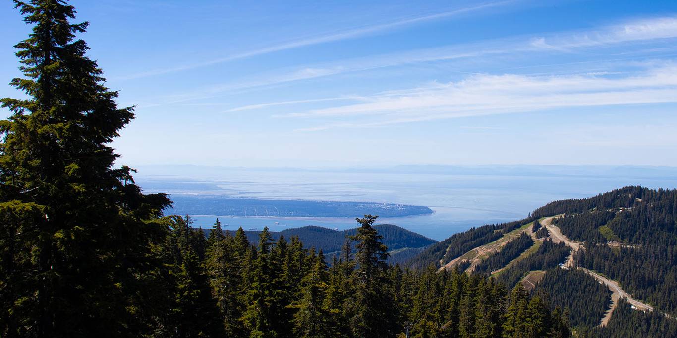 Views of Vancouver and the Howe Sound from a hiking trail on the North Shore.