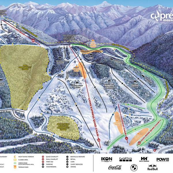 Downhill Trail Map - Strachan Mountain
