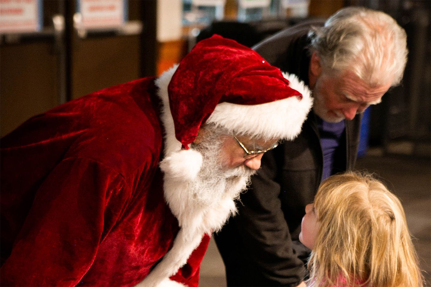 Santa visits children at Cypress Mountain's Christmas and Holiday Celebration