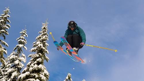 Skier in powder