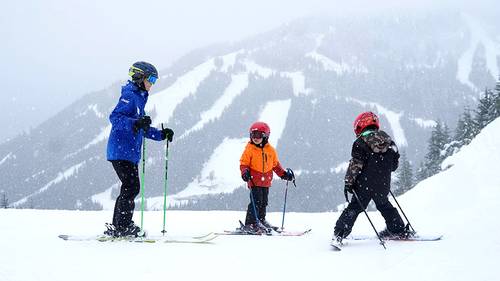 Little skier at Cypress Mountain