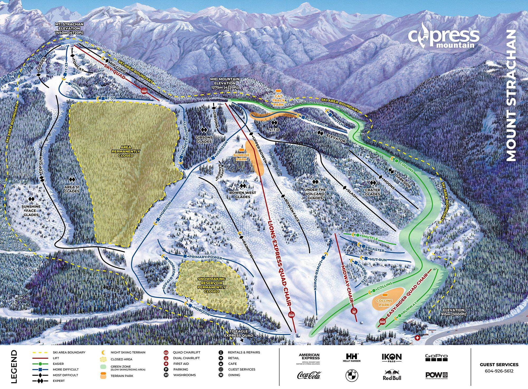 Downhill Trail Map - Strachan Mountain