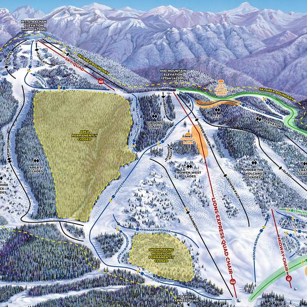 Downhill Trail Map - Strachan Mountain