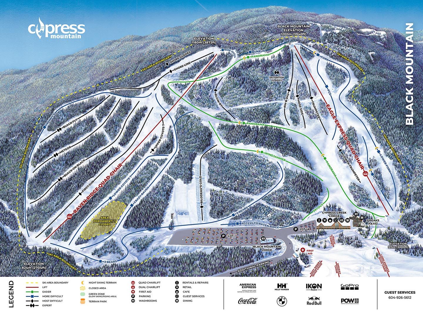 Downhill Trail Map - Black Mountain