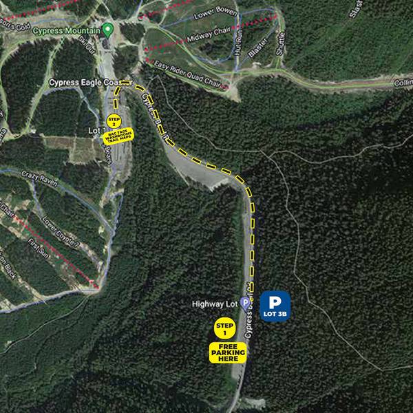BAC Tag Pick Up Instructions Map