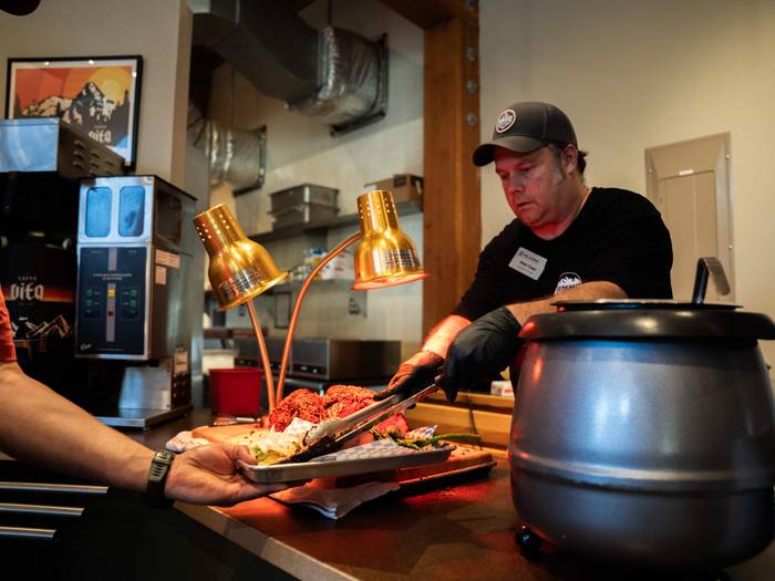 Chef Cupp serves prime rib dinner at Silver Fir