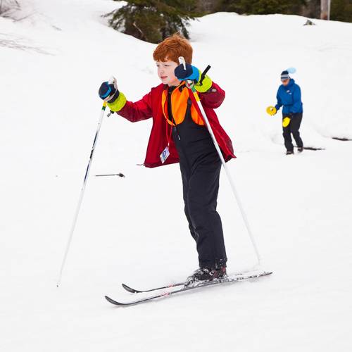 boy Nordic skiing